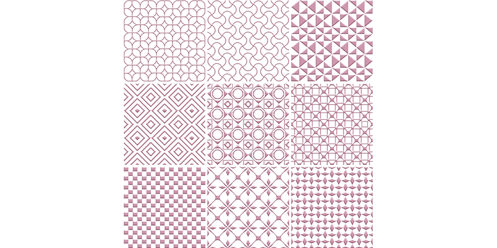 Pink On Basic White 馬賽克 - SELECTION 繽紛幾何